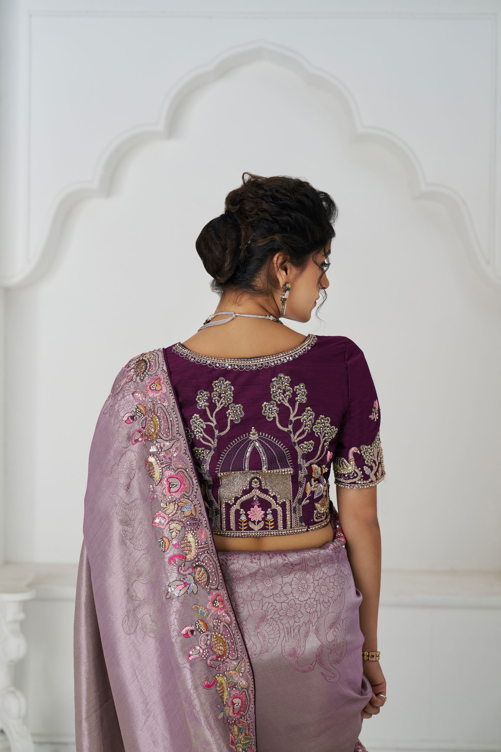 Kf  111 Mauve Color Saree Pure Dola Viscouse Silk Saree Wholesale Suppliers In Mumbai